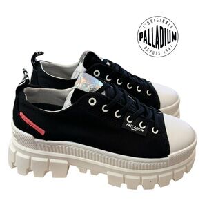 New Palladium Revolt Lo Tx Black Platform Sneaker Boots 6